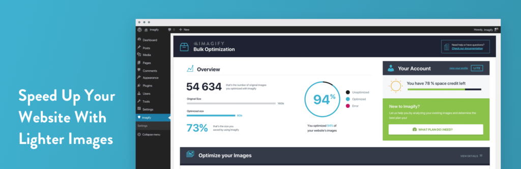 Imagify plugin for image optimization